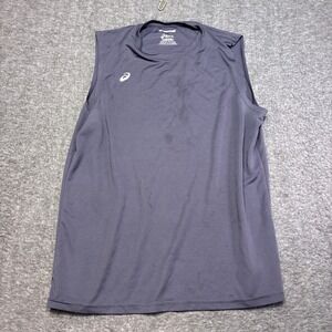 Asics MotionDry Muscle Tank Mens XL Gray Sleeveless Athletic Running Shirt